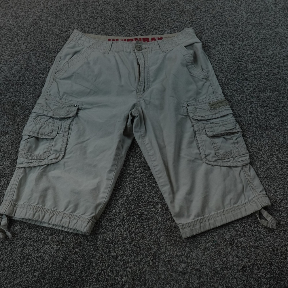 Unionbay Shorts Mens 32 Beige Cargo Paratrooper Military Army Outdoor Hiking Y2K